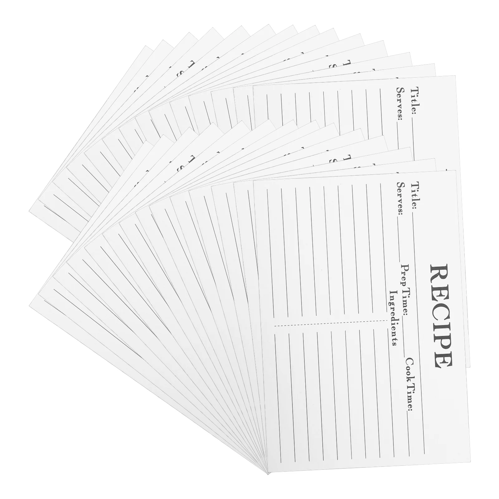 50 Pcs Recipe Cards Blank Recipe Cards Wedding Sheets Paper Sheet Note Card Simple Printing