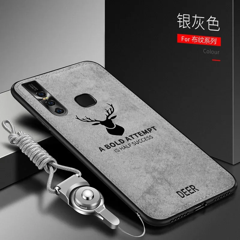 Soft Silicone & Hard Fabric Deer Slim Protective Back Cover Case