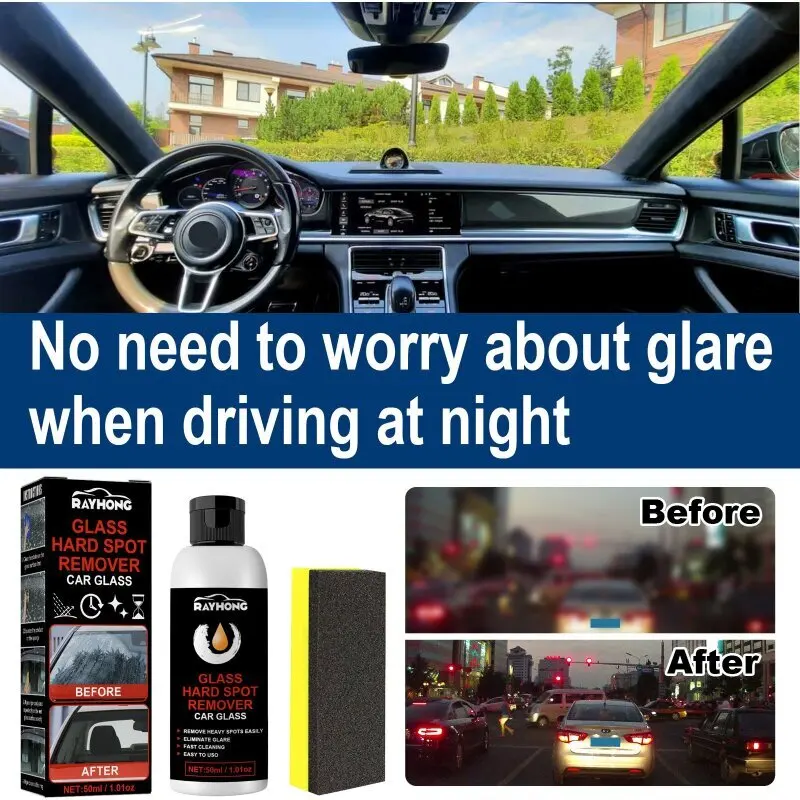 Car Glass Deep Cleansing and Polishing Cream Restore Cleanse and Polish Glass Surfaces