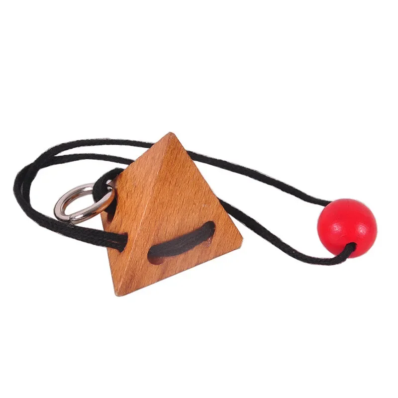 Montessori Wooden Toys Intelligent Unlock Luban Kong Ming Lock Brain Teaser IQ Puzzles Adult Kids Decompression Thinking Games 4