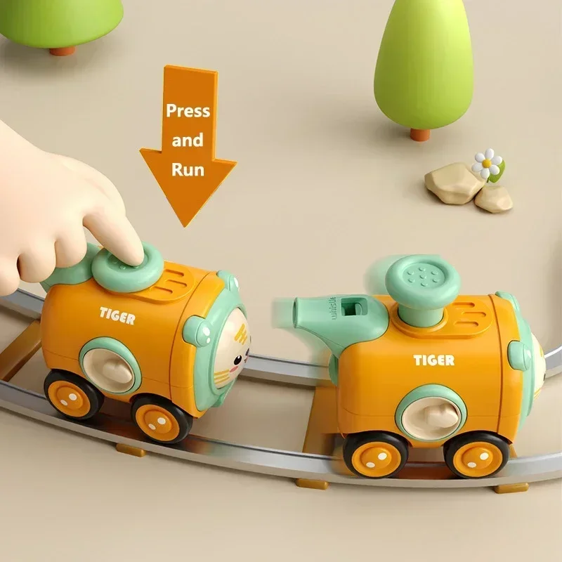 Children's Toy Car Inertia Press Face Changing Whistle Car Inertia Toy Car Press and Run Gift for Boys Christmas Present