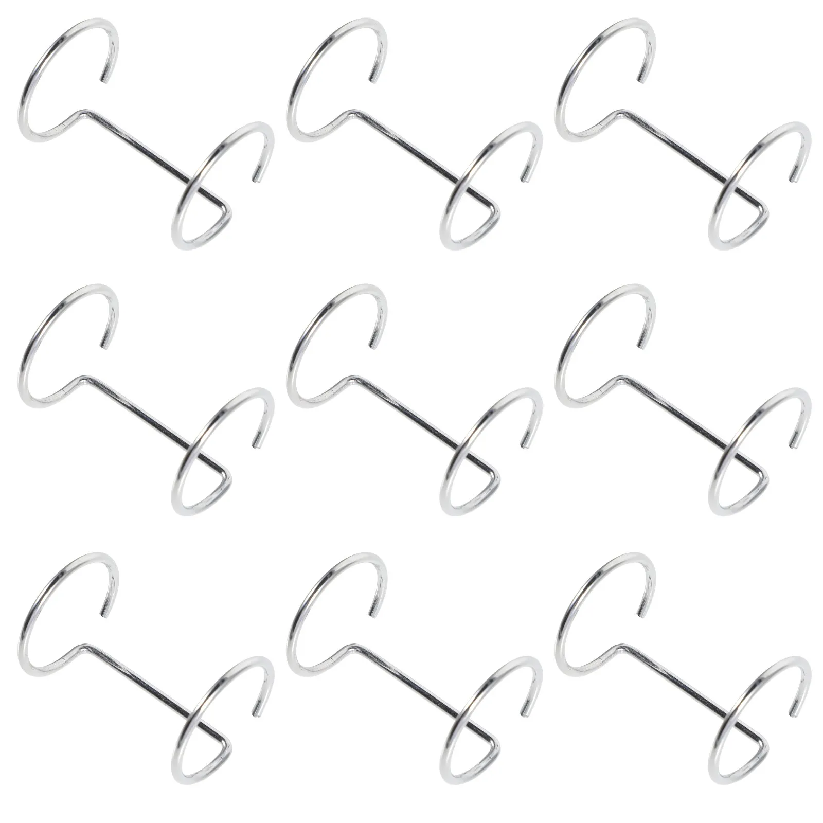 10Pcs 금속 메뉴 사인 바인더 클립 레스토랑 소매 슈퍼마켓 탁상용 더블 링 아크릴 가격 표시 스탠드 홀더