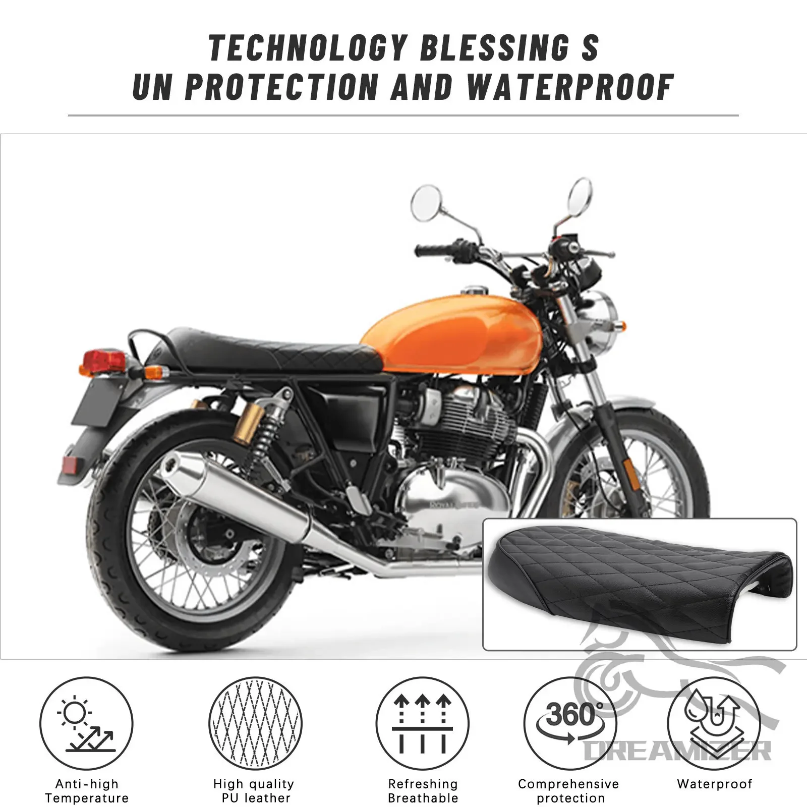 バイクシート　CB500 CB550 シート ホンダCB500 4 K1-K2 CB500K 1972-1973 CB550 CB550K