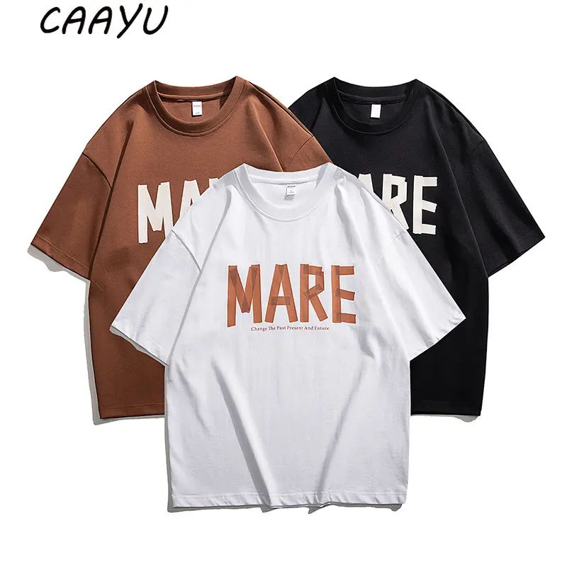 

CAAYU Vintage Anime Graphic White TShirt Men Summer Casual Short Sleeve Male Hip Hop Harajuku Tops Y2k Hombre Oversized Men Tees