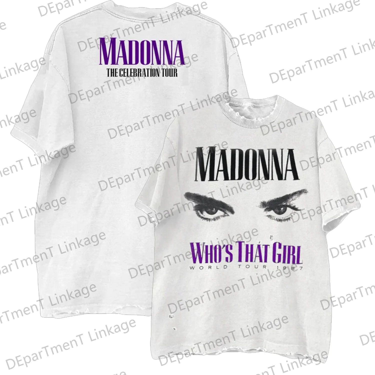 Summer Classic Vintage Cotton T-shirt Madonna Who's That Girl Vintage Tee