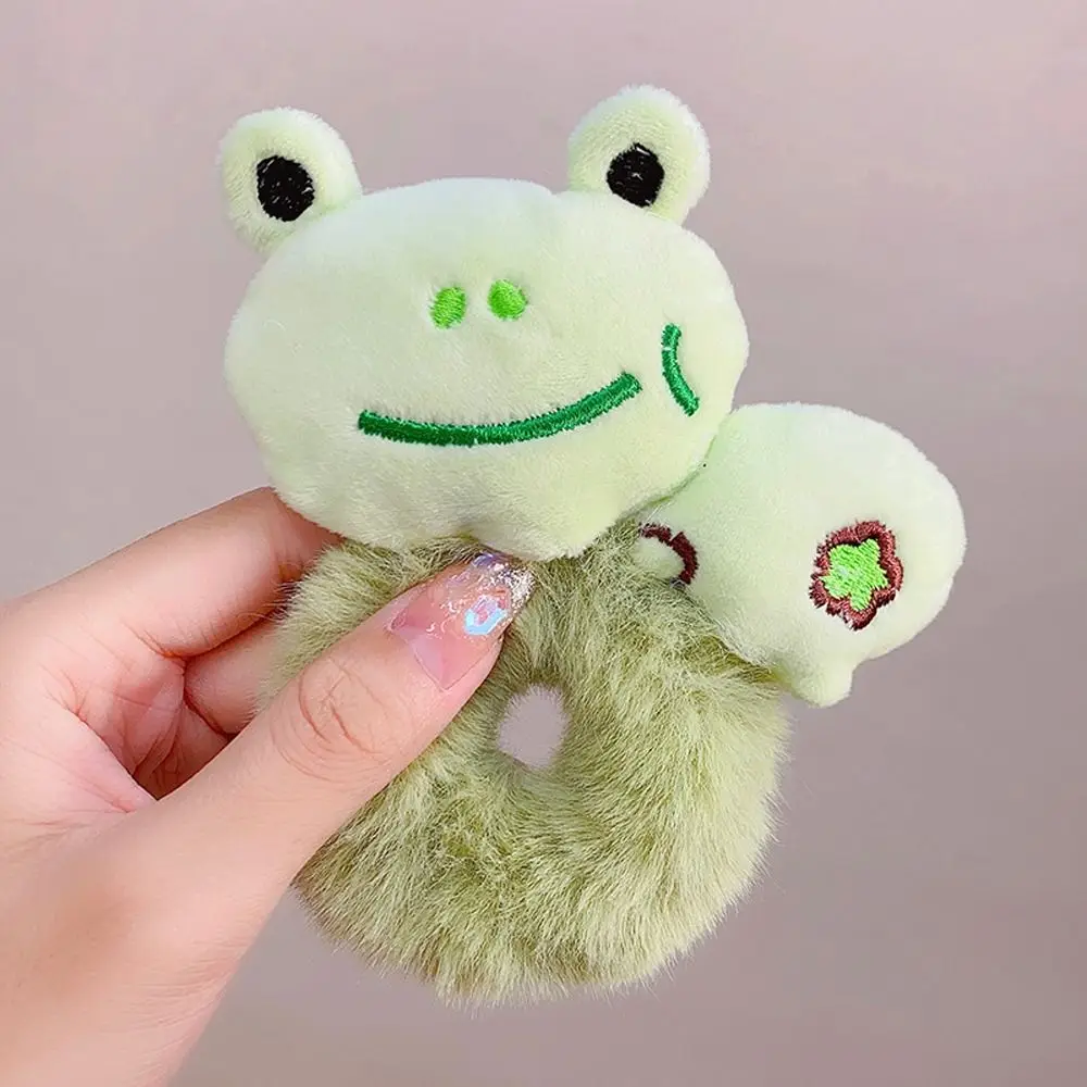 

Plush Cartoon Animal Hair Band Elastic Scrunchies Women Girl Kids Cute Panda Frog Rabbit Hair Rope Elastic Hair Bands