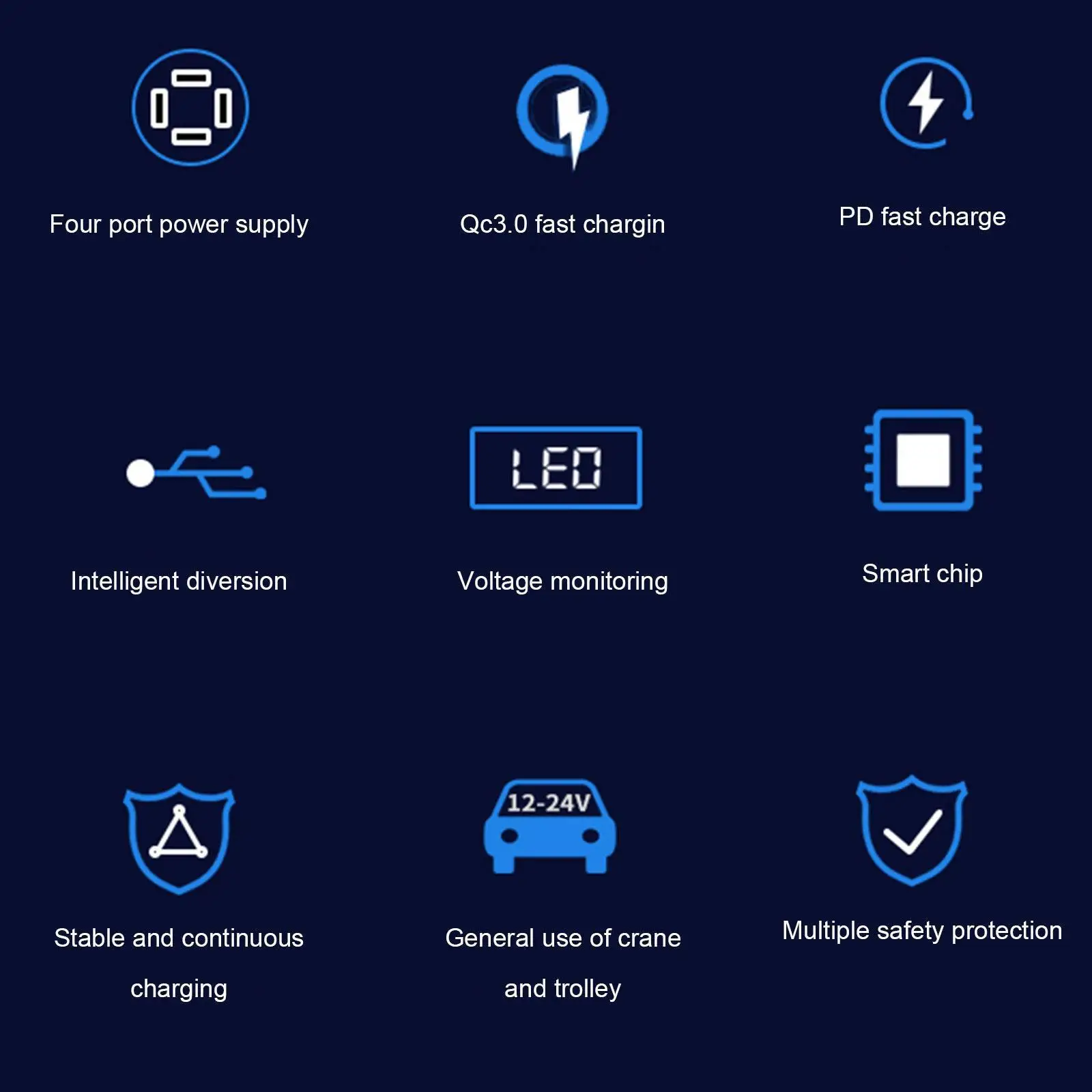 PD20W      , 4 Ʈ USB QC + PD   ޴ ,  A9E8 