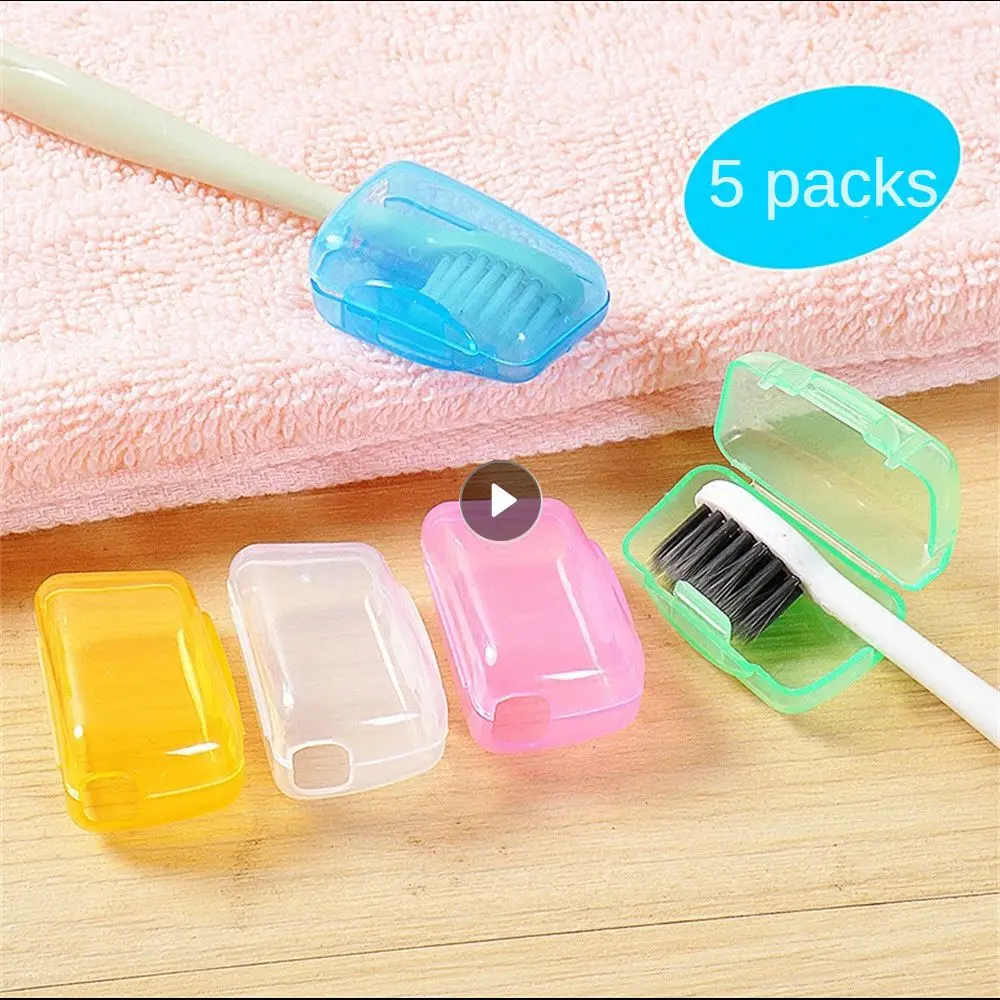 1/4/5Pcs Toothbrush Head Cover Portable Travel Hike Camping Brush Cleaner Protect Teethbrush Storage Organizer Bathroom Product 1