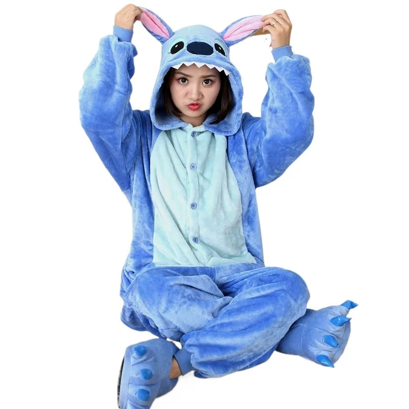 kigurumi pajamas onesies Kigurumi Stitch Cartoon Pajamas Onesies For Adults Women Men Animal Pyjamas Jumpsuits Christmas Halloween Cosplay Party Costumes