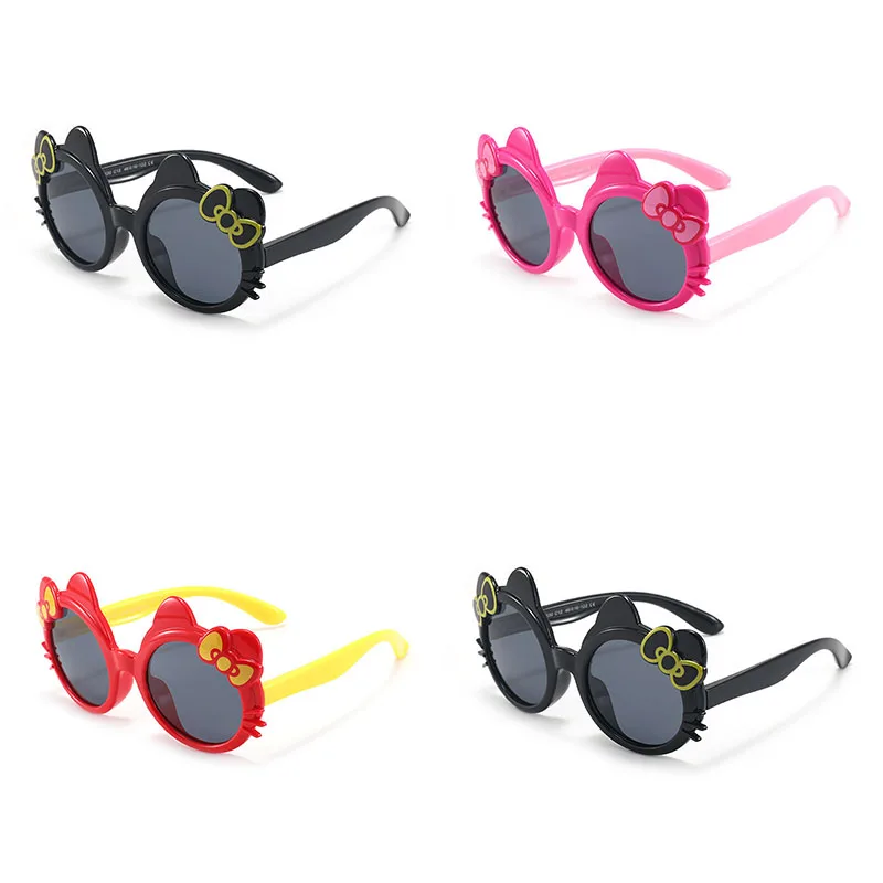 

2022 Hellokitty Sunglasses Kawaii Cartoon Children Shading Sunglasses Cute Girls Outdoor Fashion Glasses