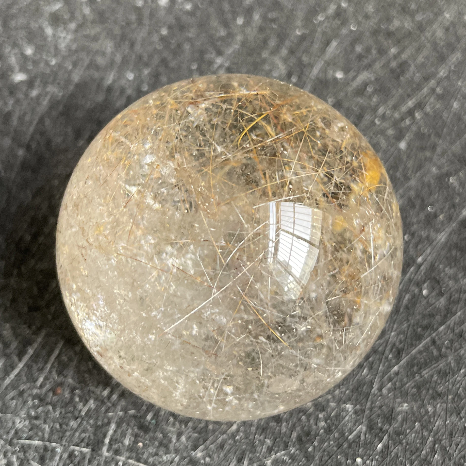 141g Natural Stone Quartz Rutilated Sphere Polished Crystal Ball Decoration Rock Gift Reiki Healing L279 5