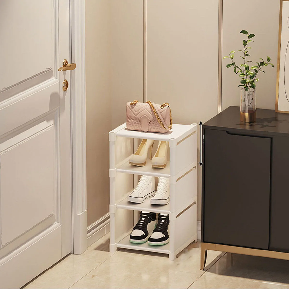 Entry-level Home Shoe Rack Storage Cabinet Freely Combined Small Area Occupied shoe rack shoe organizer shoe cabinet