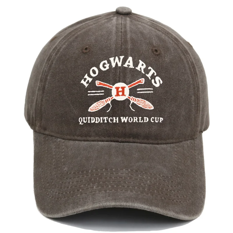 Harry Potter Embroidered Washed Baseball Hat Retro Cowboy Men's European and American Trendy Sports Retro Adjustable Hat 4