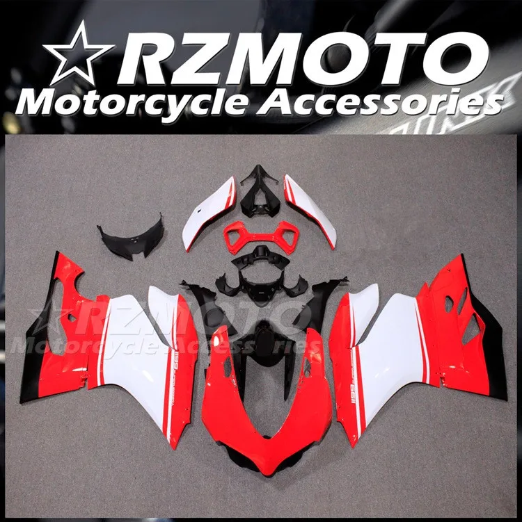 

Комплект обтекателей из АБС-пластика для мотоцикла Ducati 899 1199 Panigale s 2012 2013 2014 12 13 14, комплект обтекателей белого и красного цвета, 4 подарка