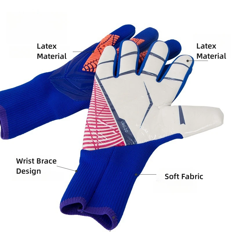 

Latex Football Goalkeeper Gloves Thickened Football Professional Protection Adults Teenager Goalkeeper Soccer Goalie Gloves New