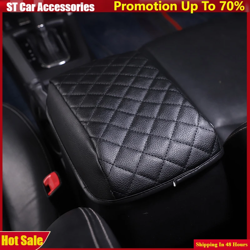 

For Subaru Forester 2013 2014 2015 2016 2017 2018 leather Black Car seat center armrest box protective cover Car Accessories