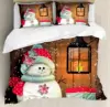 Snow Christmas Duvet Cover Set, Decorative 3 Piece Bedding Set With 2 Pillow Shams, Single King Queen Twin Size Bed Collection 3