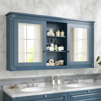 Wall-Mounted Mirrored Cabinet 1
