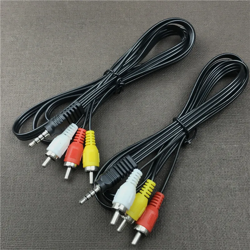 Audio Video Cable 3.5 to RCA Male Audio Video AV Cable Wire Cord 60cm 3.5mm Jack Plug 3 Adapter & Cables