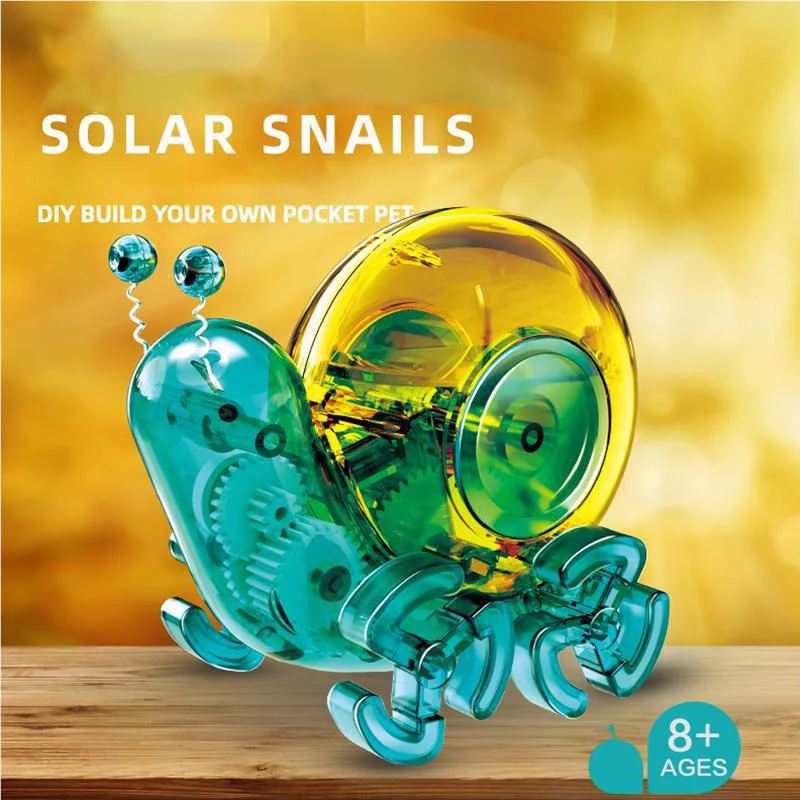 

DIY STEAM Solar Snail Orangutan Power Robot Building Block Engineering Vehicle Children's Mechanical Science Education Assembly