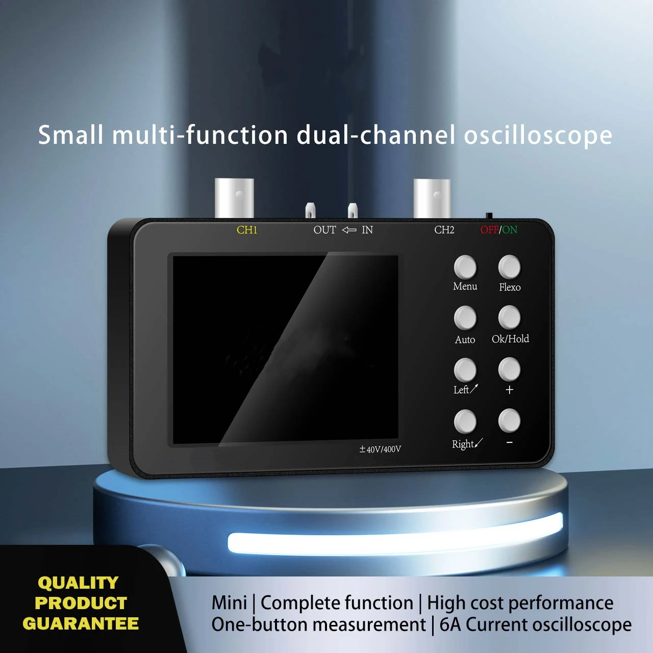 Dual Channels Digital Oscilloscope 50M Sampling Rate 10Mhz Analogue Bandwidth Lissajous Patterns 6A Current Waveform Measurement digital oscilloscope