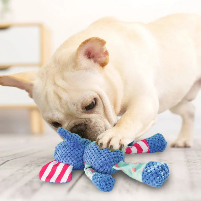 Neues, langlebiges Haustier-Hunde-Plüschtier für kleine Rassen – quietschendes Kauspielzeug in Tierform für Chihuahua Yorkshire Bichon Welpen – Detail 21