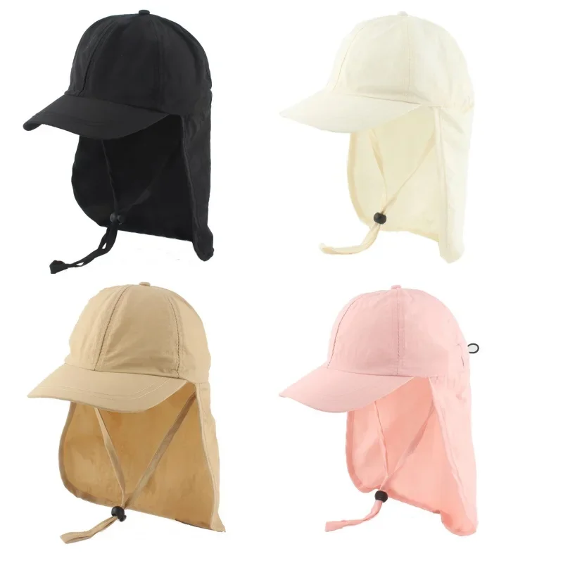 Vendita calda Nuovo Cappello per Bambini ad Asciugatura Rapida con Scialle da Bagno Estivo Tinta Unita Cappelli con Visiera per Ragazze Ragazzi Baseball Regolabile Cappello da Spiaggia_voghion.com