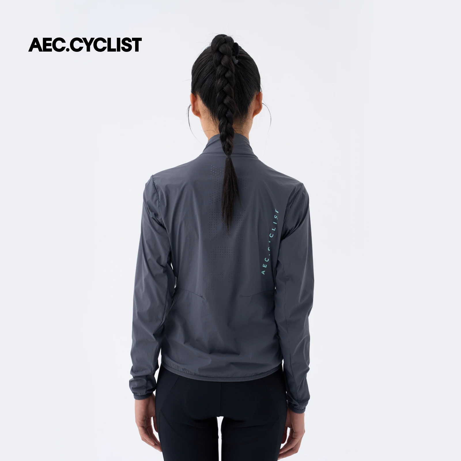 AEC.CYCLIST 남성용 긴 소매 사이클링 재킷 경량 여성용 자전거 코트 아웃웨어 자전거 탑 YKK 지퍼 블랙 그레이