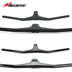 Sleek Carbon MTB Riser Handlebar - 3K Black Finish, High - Quality with -17° Angle Adjustment (3K gloss 70x740mm)
