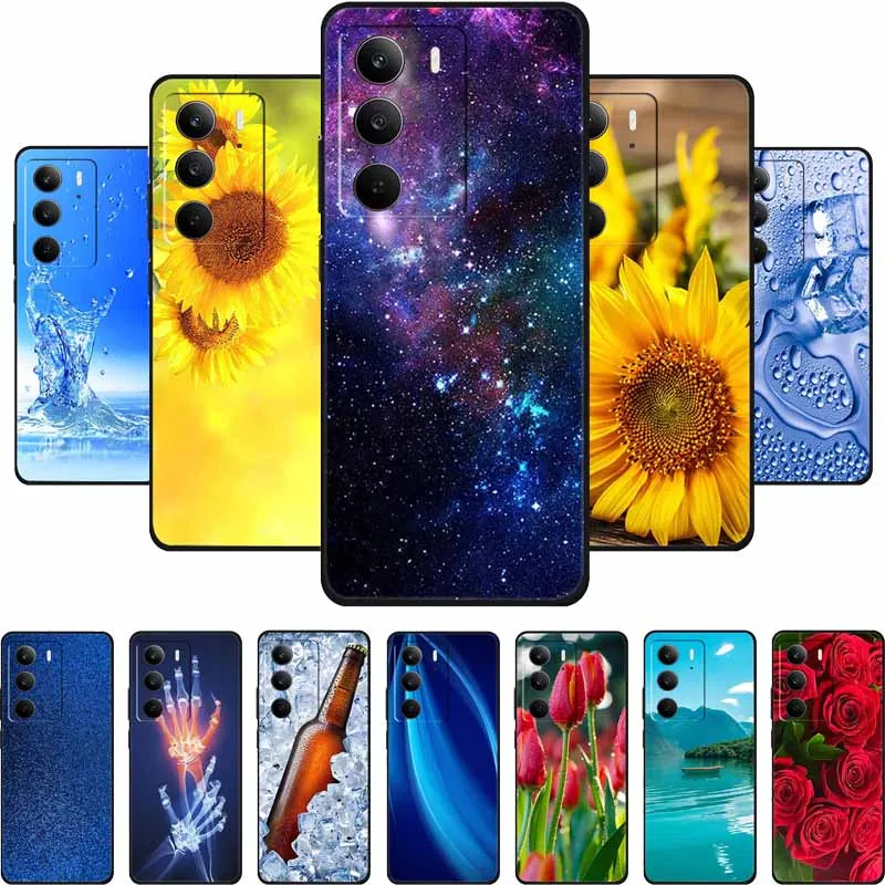 Fashion Black Silicone Soft Phone Case - Protective Back Cover