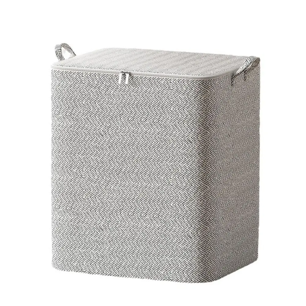 Non-woven Quilt Storage Bag with Lids Zipper Foldable Clothes Quilt Bins Container Large Capacity Dust-proof Bag Organize 4