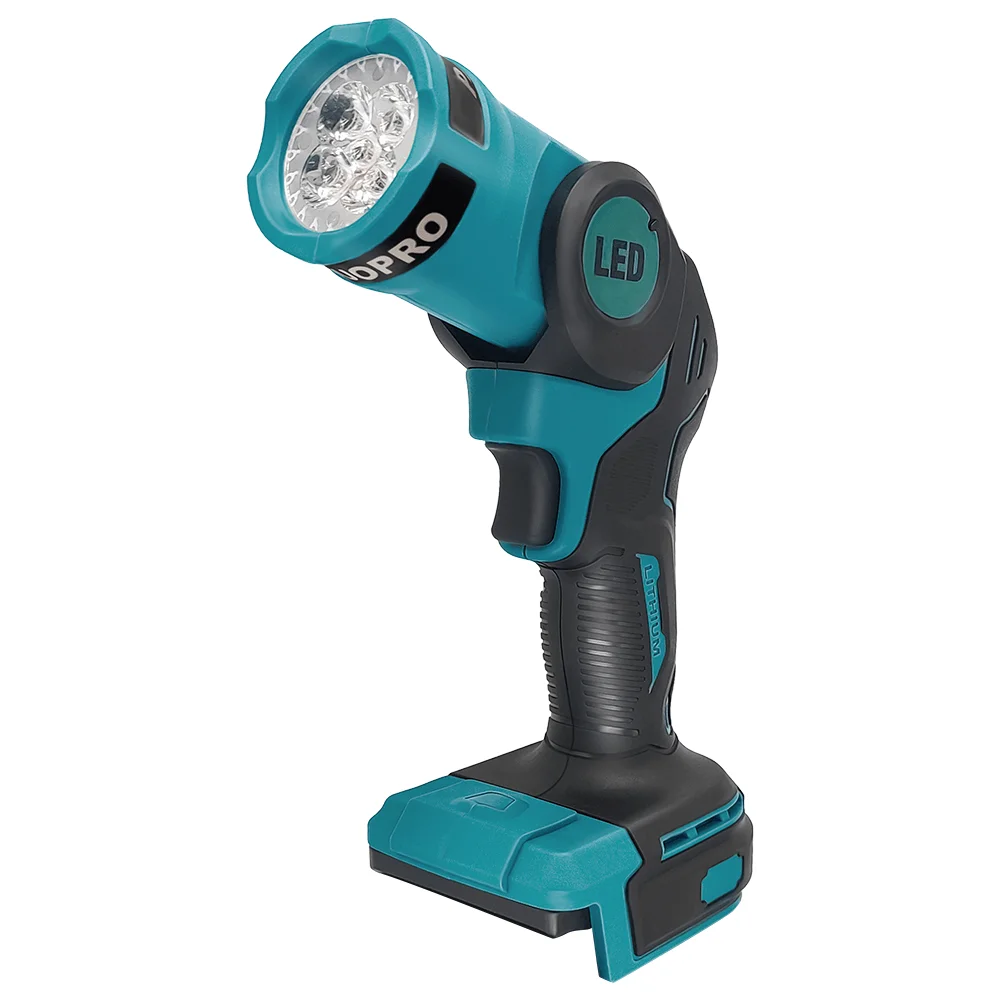 PATUOPRO 21V Cordless Flashlight Handheld Work Light Rechargeable Portable Lantern Spotlight For Makita 18V Battery (No Battery)