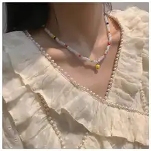  Summer Green Necklace Handmade Beaded Clavicle Chain Choker Light Luxury Design Necklace 2022 Accessories 