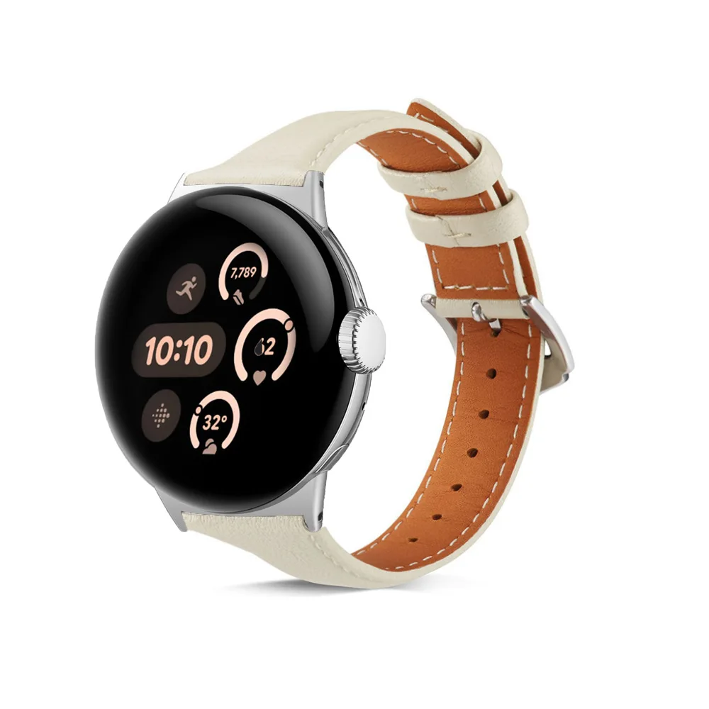Elegant Genuine Leather Watch Strap with Water Drop Buckle – Fashion Small Waist Design