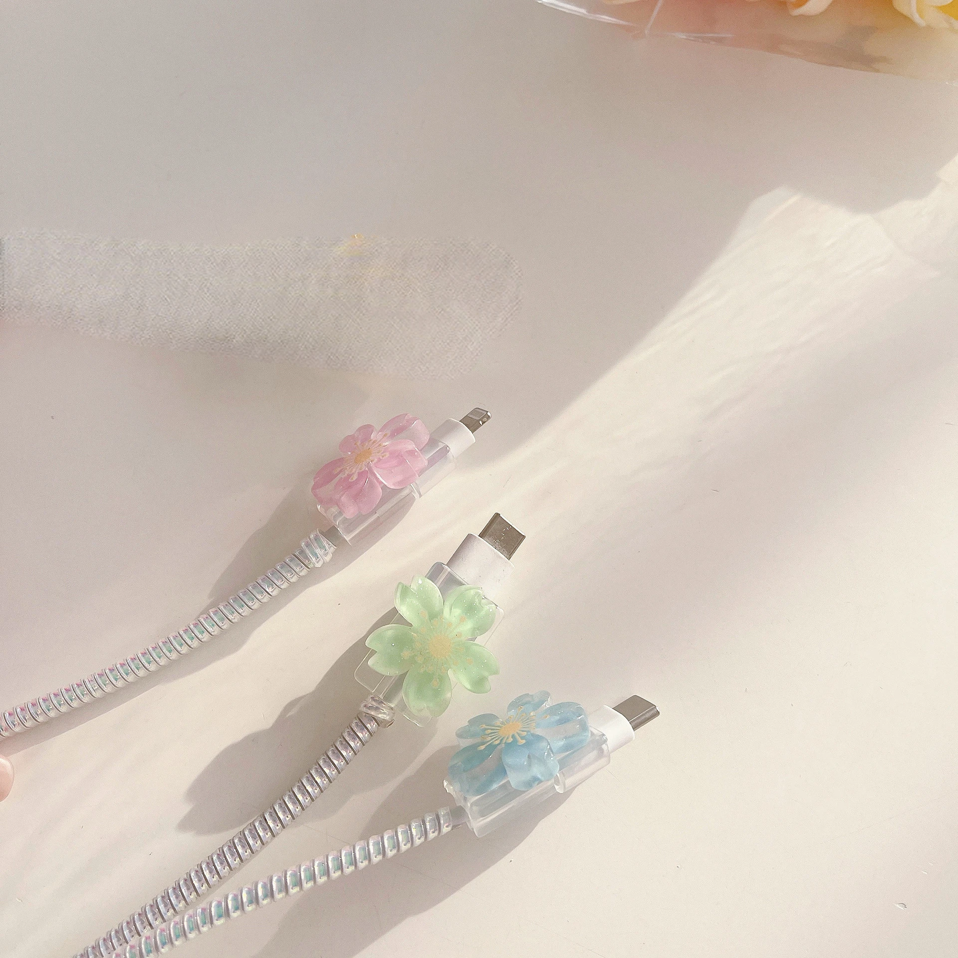 Cartoon Transparent USB Cable Protector Case