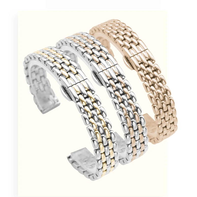

High quality12mm Solid 316 Stainless Steel Watch Band with Butterfly Buckle wriststrap of metal