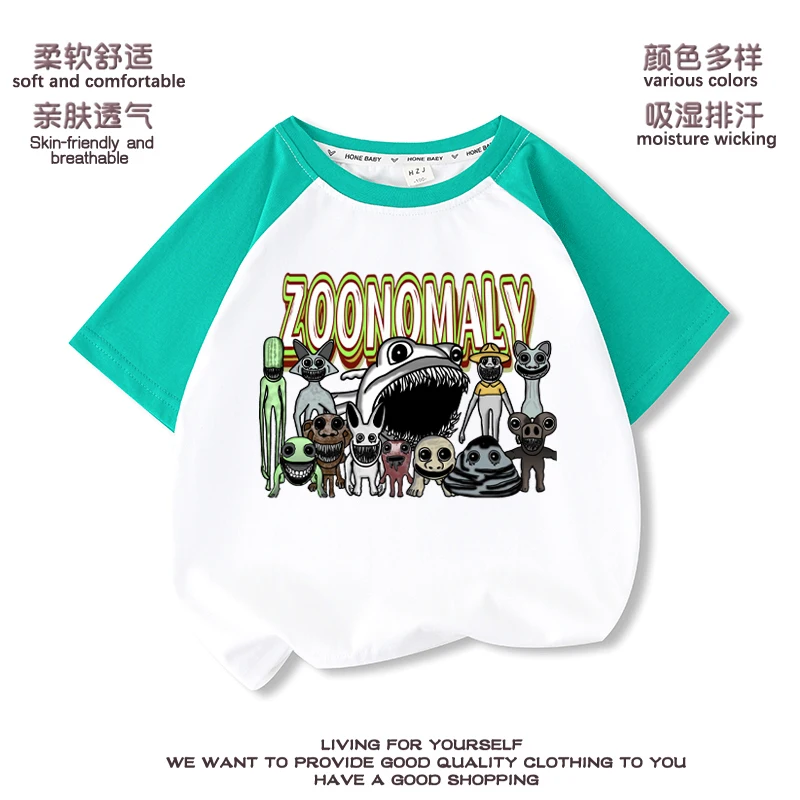 

New Zoonomaly Catnap Hoppy Hopscotch Print Children T-Shirts Tee Cartoons Casual Clothes Boy Girl Tops Short Sleeve Tops 2024