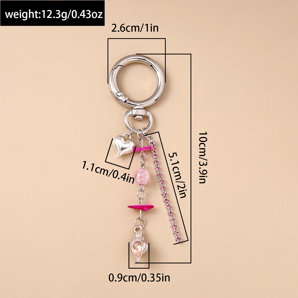 Neue Emaille Liebe Herz Schlüsselbund Blume Schlüssel Ring Anhänger für Frauen Mädchen Handtasche Dekor DIY Handgemachte Schlüssel Kette Geschenke – Detail 5