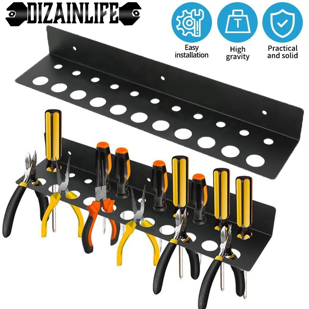 3Pcs Screwdriver Organizer Wall Mount Hand Tool Rack Metal Pliers Holder Space Saving Hammer Rack Easy To Use For Garage Workshop Workbench - View #8