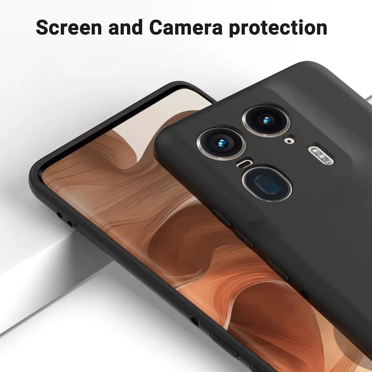 Noble Fashion Solid Colour Shockproof Liquid Silicone Phone Case