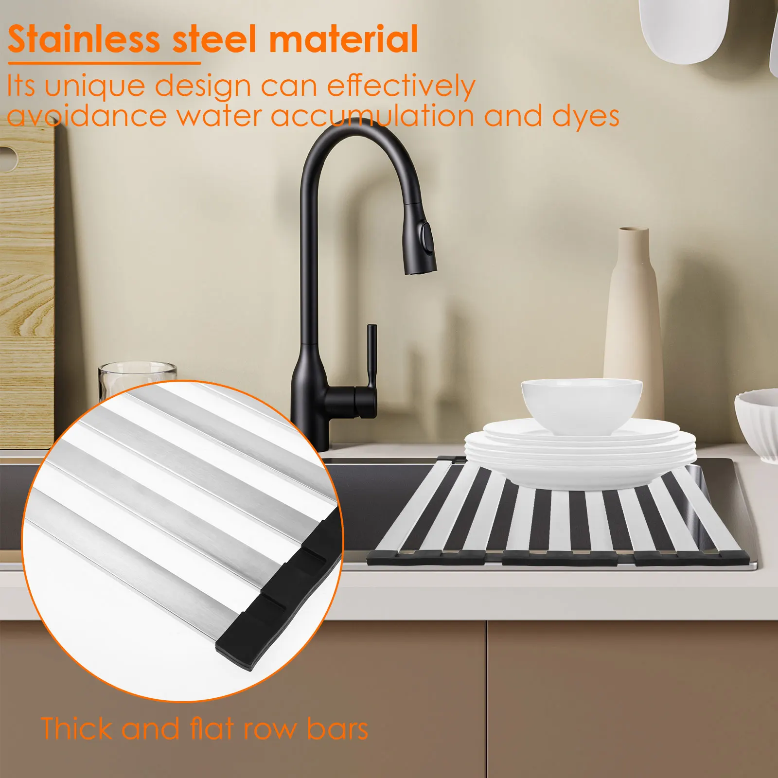 Stainless Steel Foldable Dish Drying Rack