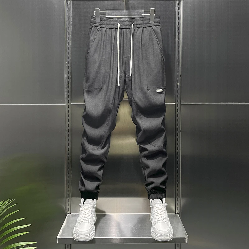 Summer Thin Lightweight Business Ice Silk Leggings Loose And Versatile With  Straight Leg Sports Washed And Casual Pants For Men