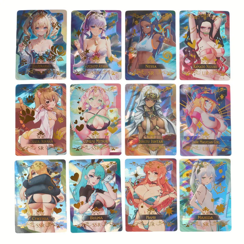 Anime Trading Cards 55Pcs Goddess Story Holographic Cards