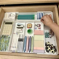 Versatile Adjustable Plastic Organizer Set - Lightweight，Large Capacity for Desk, Drawer, Coffee Bar, Kitchen & Office 2