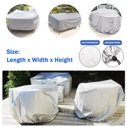 Enhanced Outdoor Garden Furniture Protective Cover - Rain & Snow Resistant Patio Dust Cover for Chairs, Sofas, and Tables (Silver)