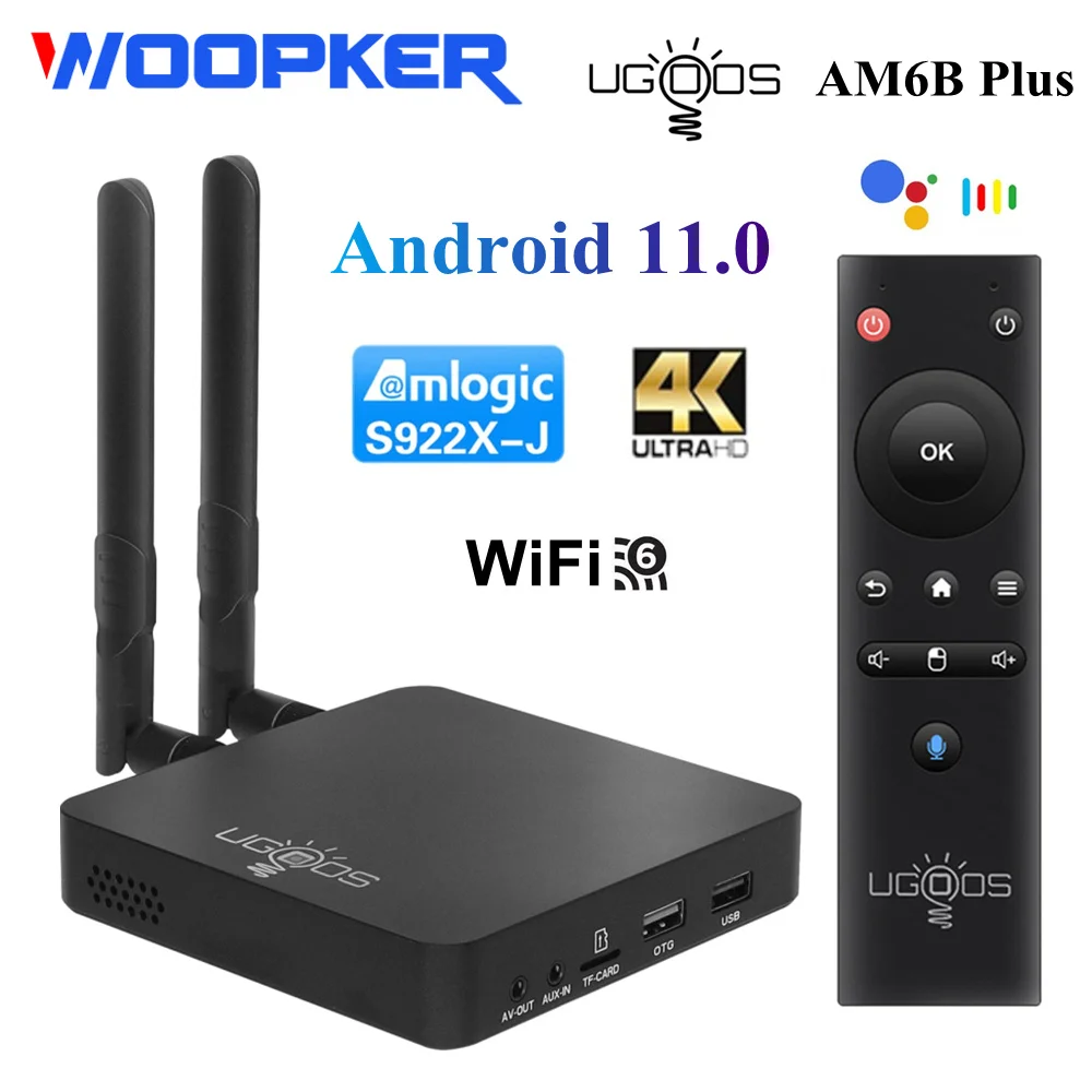 Ugoos Am6b Plus Android 9 Tv Box Amlogic S922x-j Ddr4 4gb 32gb 4k Hd Media Player 1000m Lan Wifi6 Bt5.0 Ott Am6 Plus Set Top Box - Set Top Box - AliExpress
