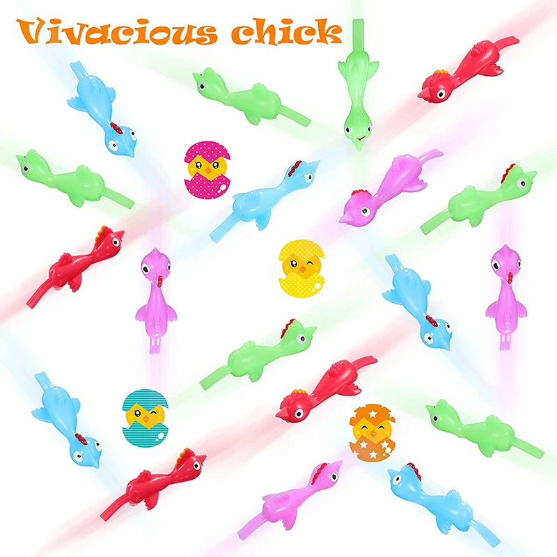 Slingshot Chicken Funny Rubber Flicking To Ejection Toy Turkey Flingers Stretchy Game Party Favor School Activity Gifts rubber flicking toy