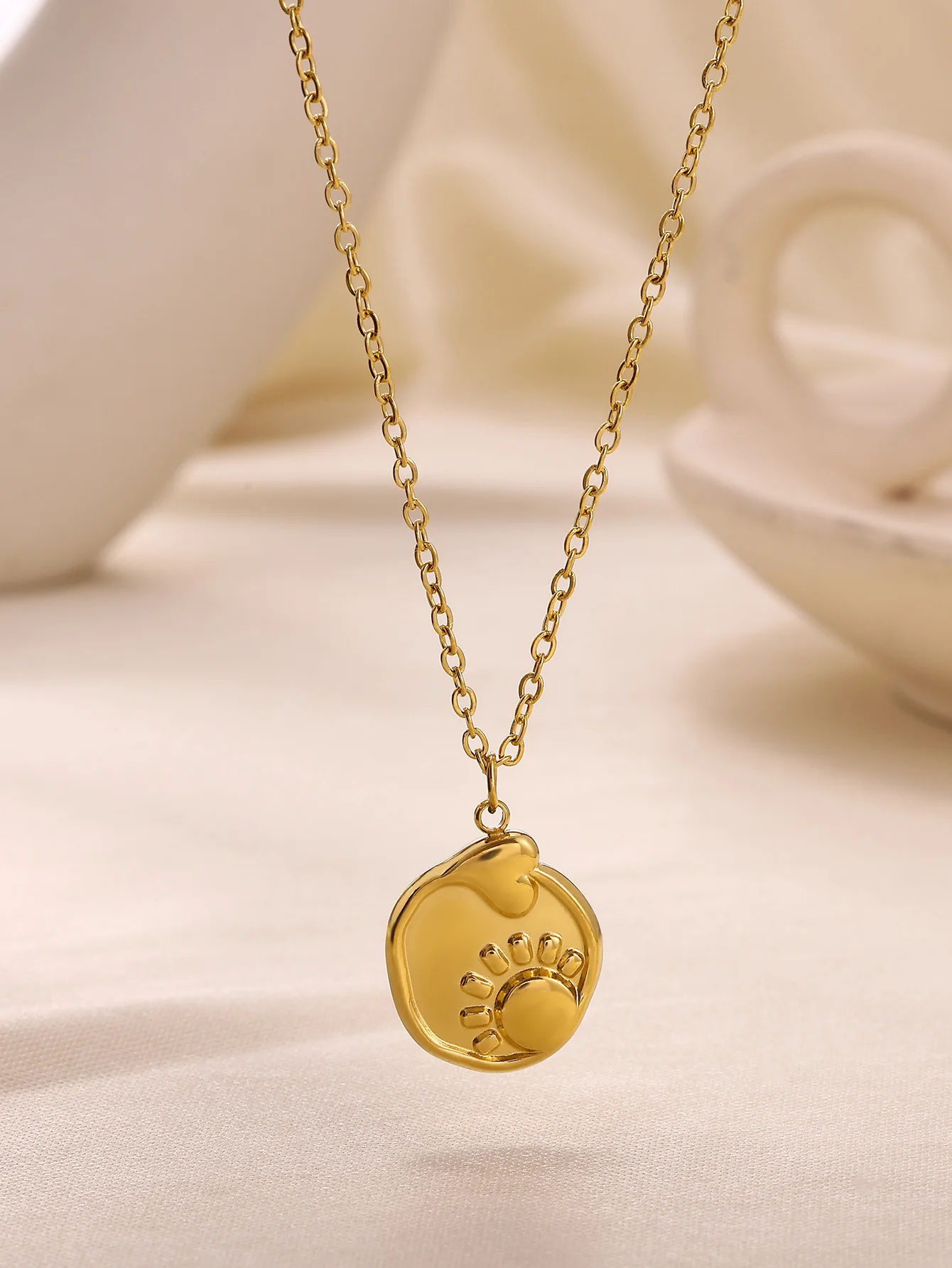 Stainless Steel Geometric Heart Sun Pendant Necklaces For Women