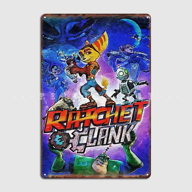 Poster Di Targhe In Metallo Con Design A Cricchetto E Clank In Metallo