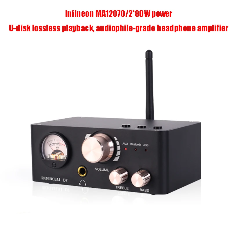 

Усилитель мощности HIFI, 80 вт * 2, Bluetooth, 5.0